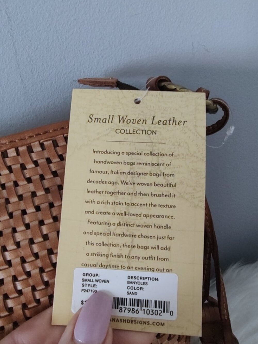 NEW Patricia Nash woven leather crossbody w/tassel NWT - Picture 4 of 12